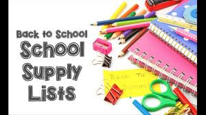 School Supply Lists 2025-26